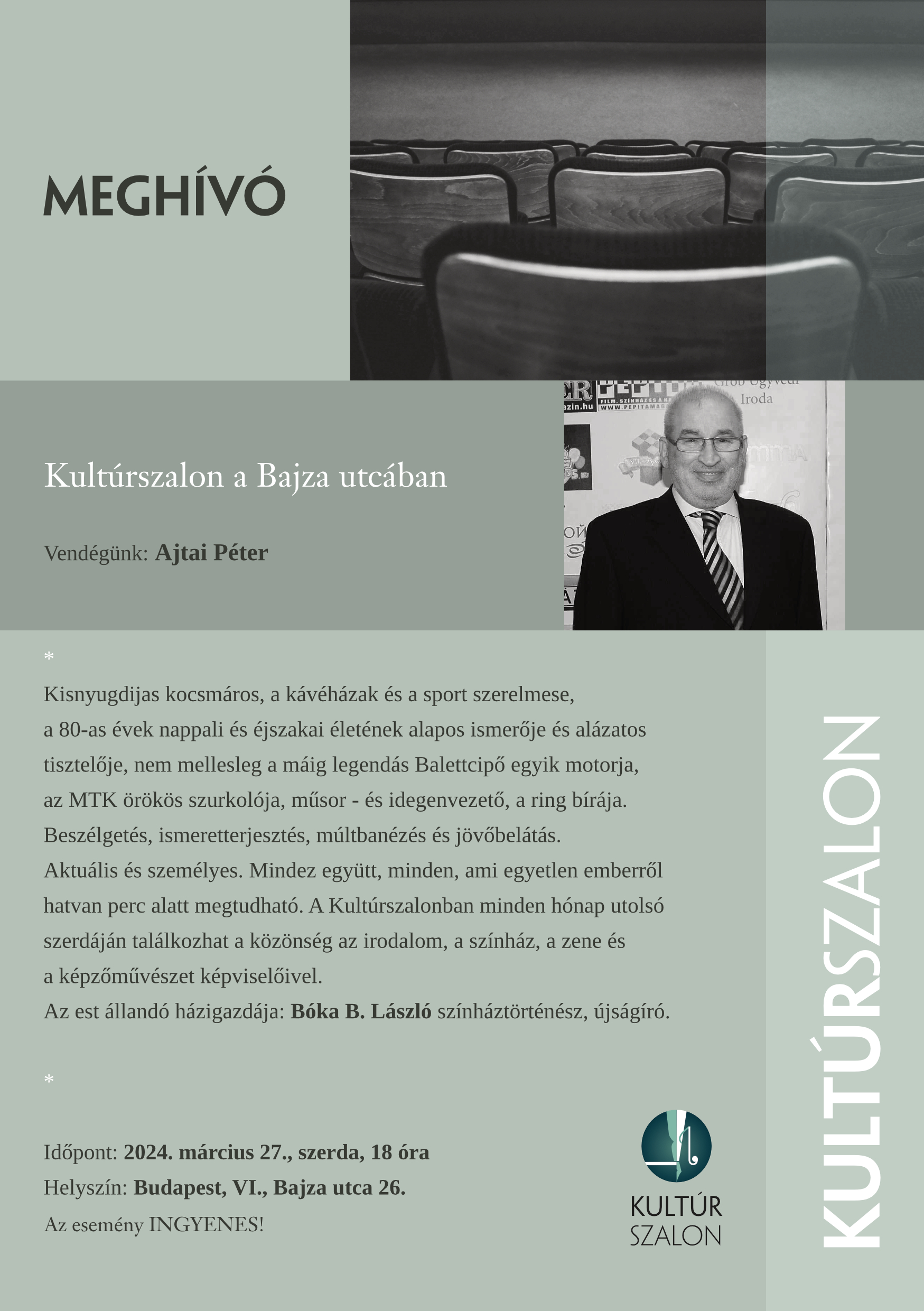 Mazsök Kulturszalon, Vendégünk Ajtai Péter